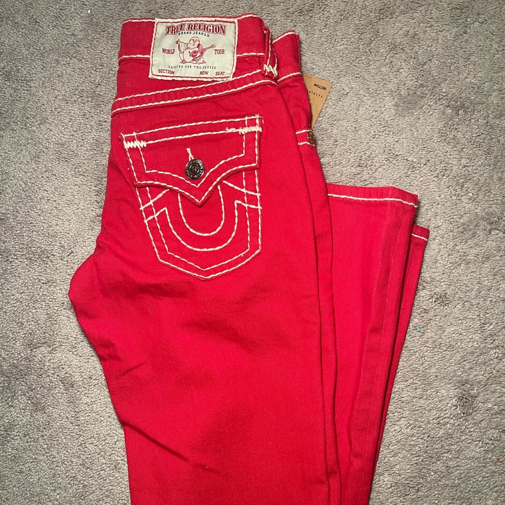 True Religion Women's Red Ricki size 25